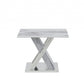 Elegant Marble Glass top End Table By Homeroots