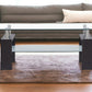 Dark Walnut legs Coffee Table with Rectangular Clear Glass Top By Homeroots