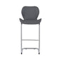 Set Of 4 Modern Grey Barstools With Chrome Legs By Homeroots | Bar Stools | Modishstore