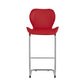 Set Of 4 Modern Red Barstools With Chrome Legs By Homeroots | Bar Stools | Modishstore