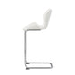 Set Of 4 Modern White Barstools With Chrome Legs By Homeroots