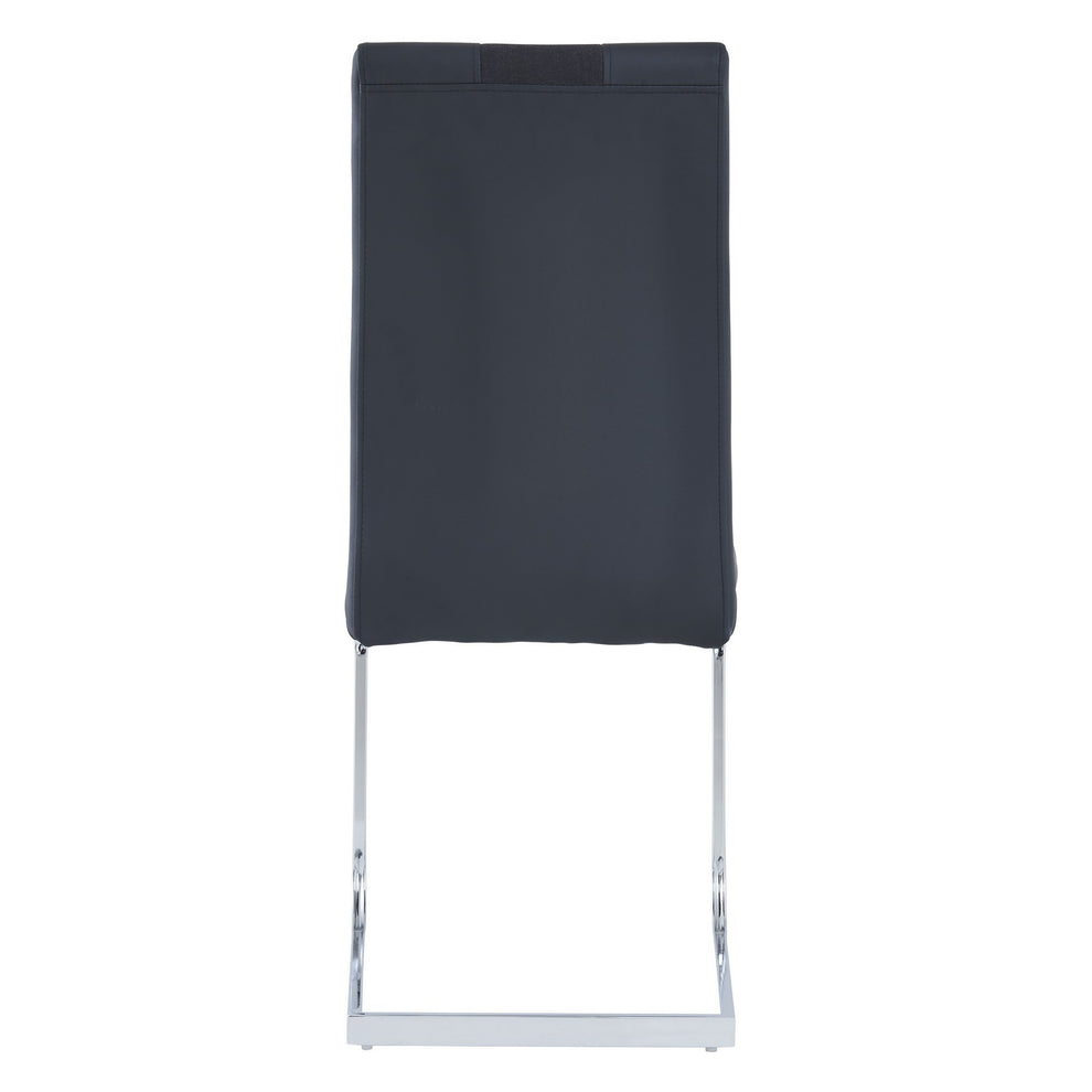 Set Of 4 Grey Two Toned Dining Chairs With Silver Tone Metal Base By Homeroots | Dining Chairs | Modishstore - 9