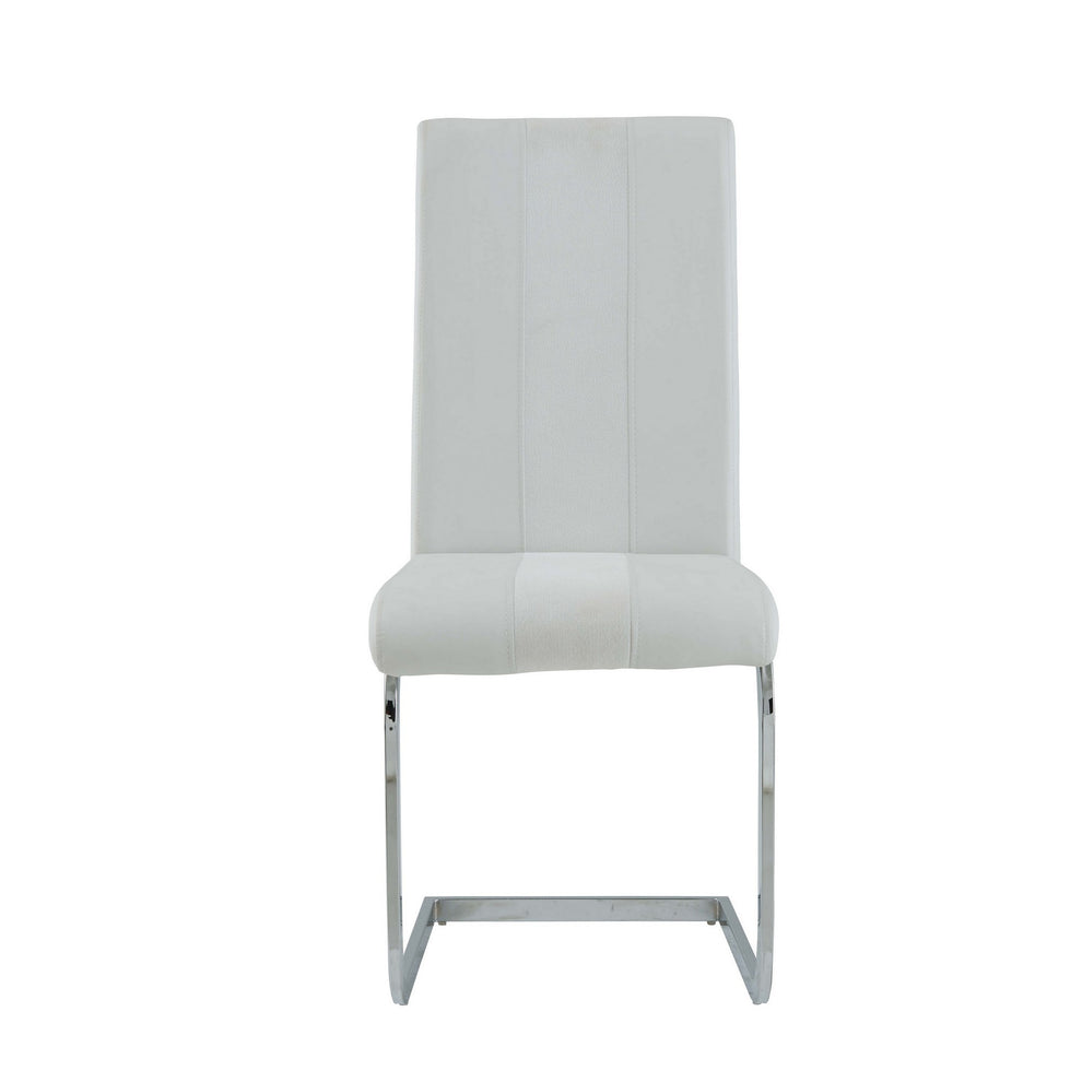 Set Of 4 Grey Two Toned Dining Chairs With Silver Tone Metal Base By Homeroots | Dining Chairs | Modishstore - 11