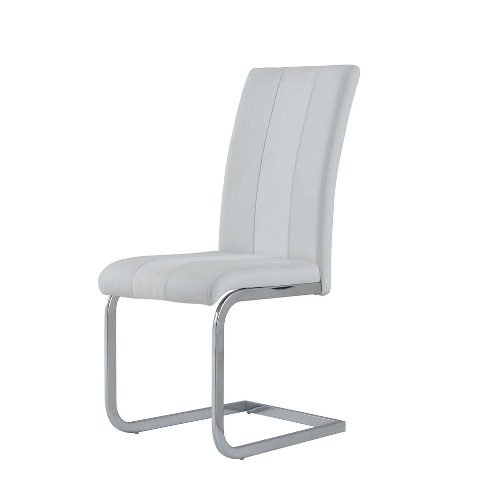 Set Of 4 Grey Two Toned Dining Chairs With Silver Tone Metal Base By Homeroots | Dining Chairs | Modishstore - 12