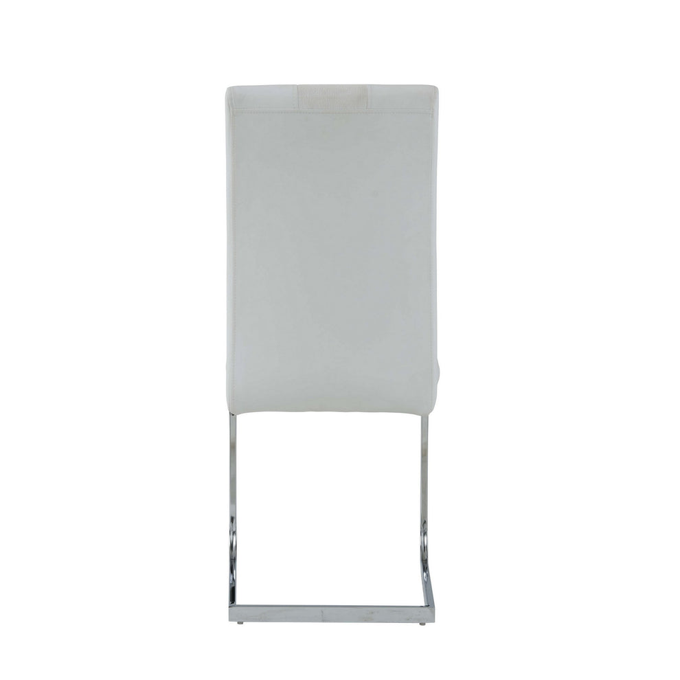 Set Of 4 Grey Two Toned Dining Chairs With Silver Tone Metal Base By Homeroots | Dining Chairs | Modishstore - 14