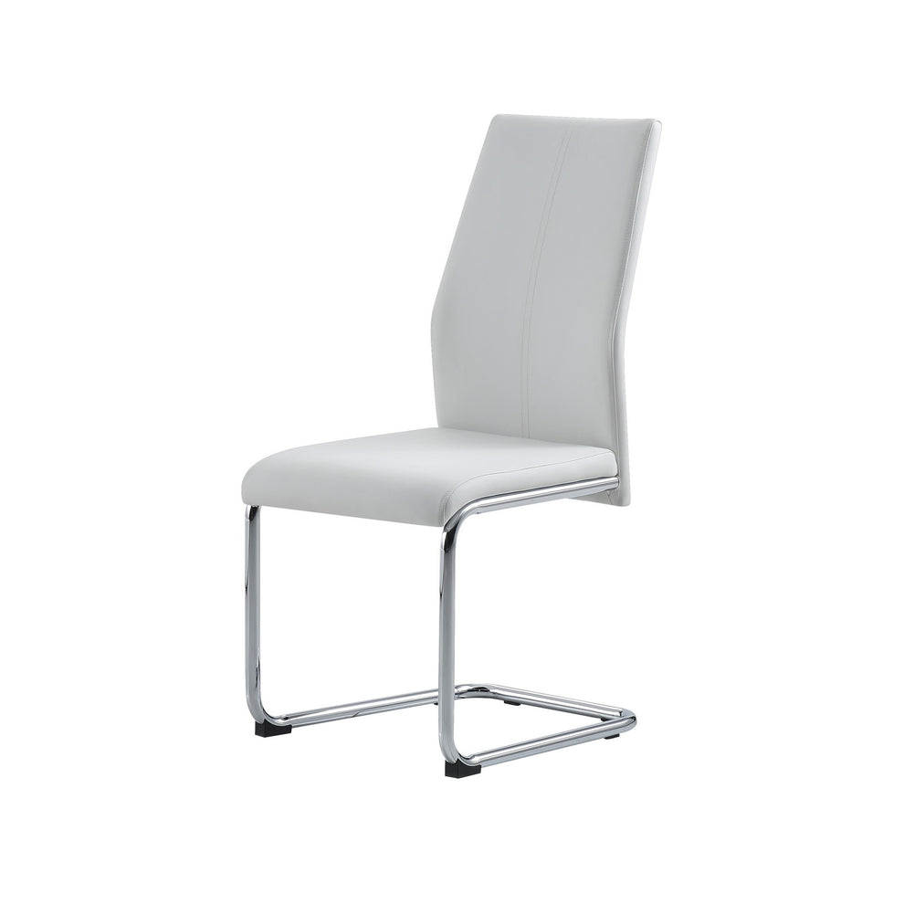 Set Of 4 Modern Black Dining Chairs With Chrome Metal Base By Homeroots | Dining Chairs | Modishstore - 7