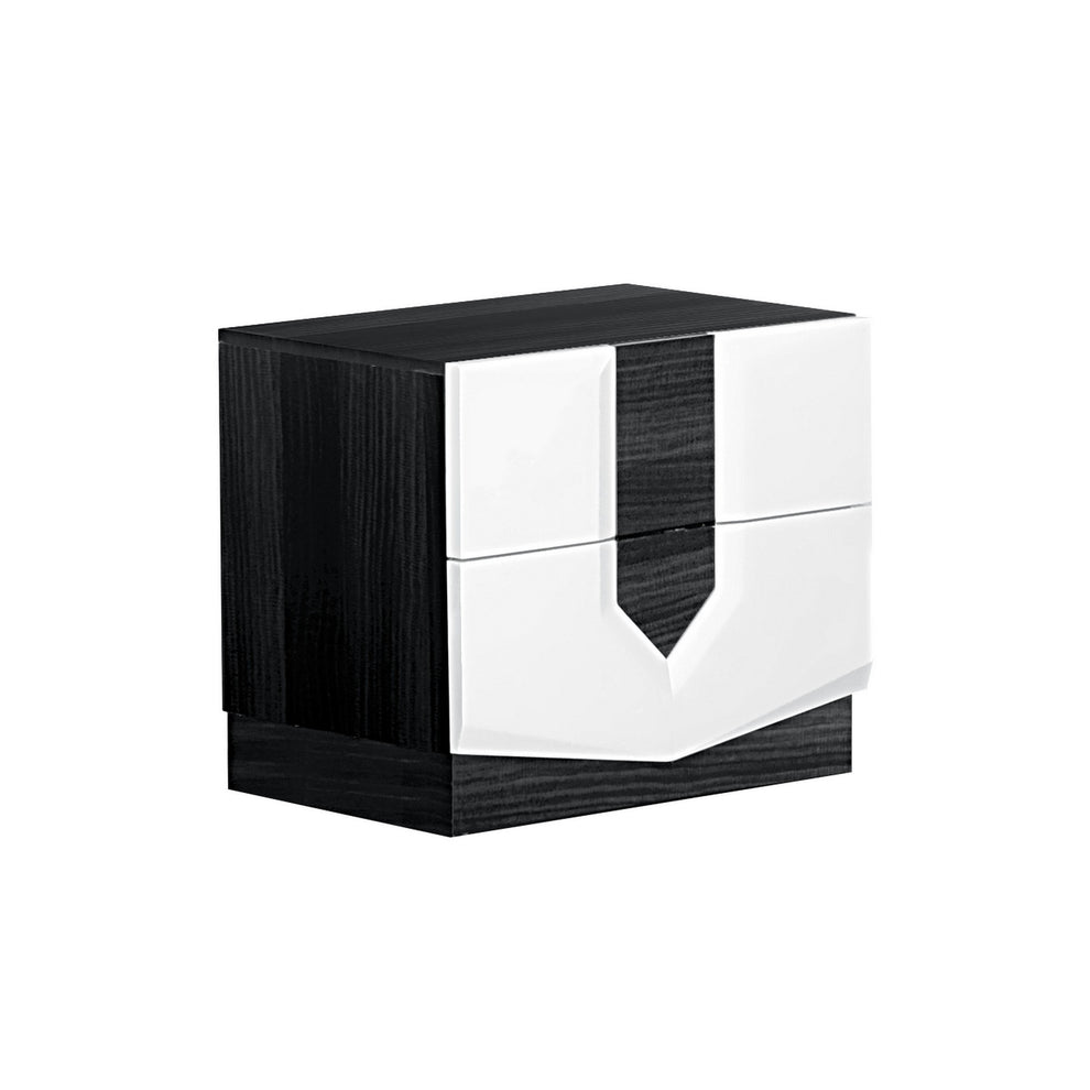 White And Grey Nightstand With 2 Drawer By Homeroots | Nightstands | Modishstore - 2