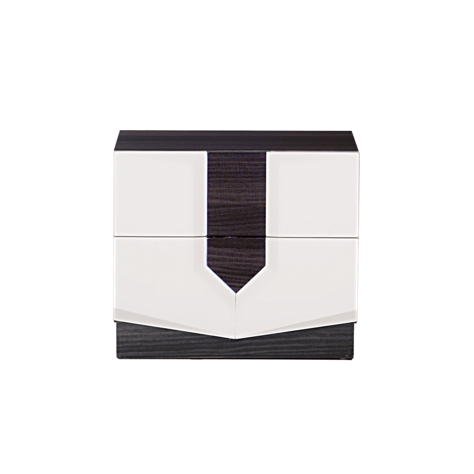 White And Grey Nightstand With 2 Drawer By Homeroots | Nightstands | Modishstore - 3