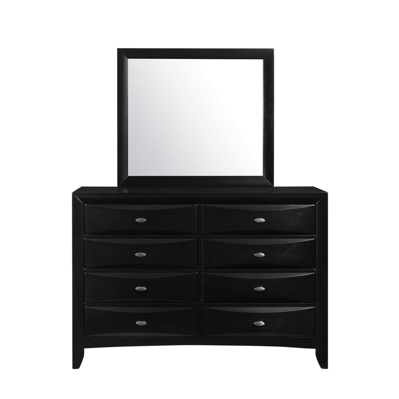 Black Mirror with Rectangular Sleek Wood Trim By Homeroots | Mirrors | Modishstore