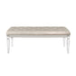 Champagne Toned Bench with Tapered Acrylic Legs By Homeroots | Benches | Modishstore