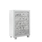 Modern White Chest With 5 Faux Marble Detailed Front Drawer. By Homeroots | Dressers | Modishstore - 3