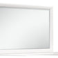 White Mirror with Rectangular Wood Trim By Homeroots | Mirrors | Modishstore - 2