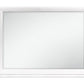 White Mirror with Rectangular Wood Trim By Homeroots | Mirrors | Modishstore - 2