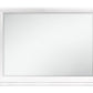 White Mirror with Rectangular Wood Trim By Homeroots | Mirrors | Modishstore - 3
