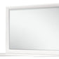 White Mirror with Rectangular Wood Trim By Homeroots | Mirrors | Modishstore - 4