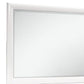 White Mirror with Rectangular Wood Trim By Homeroots | Mirrors | Modishstore - 5