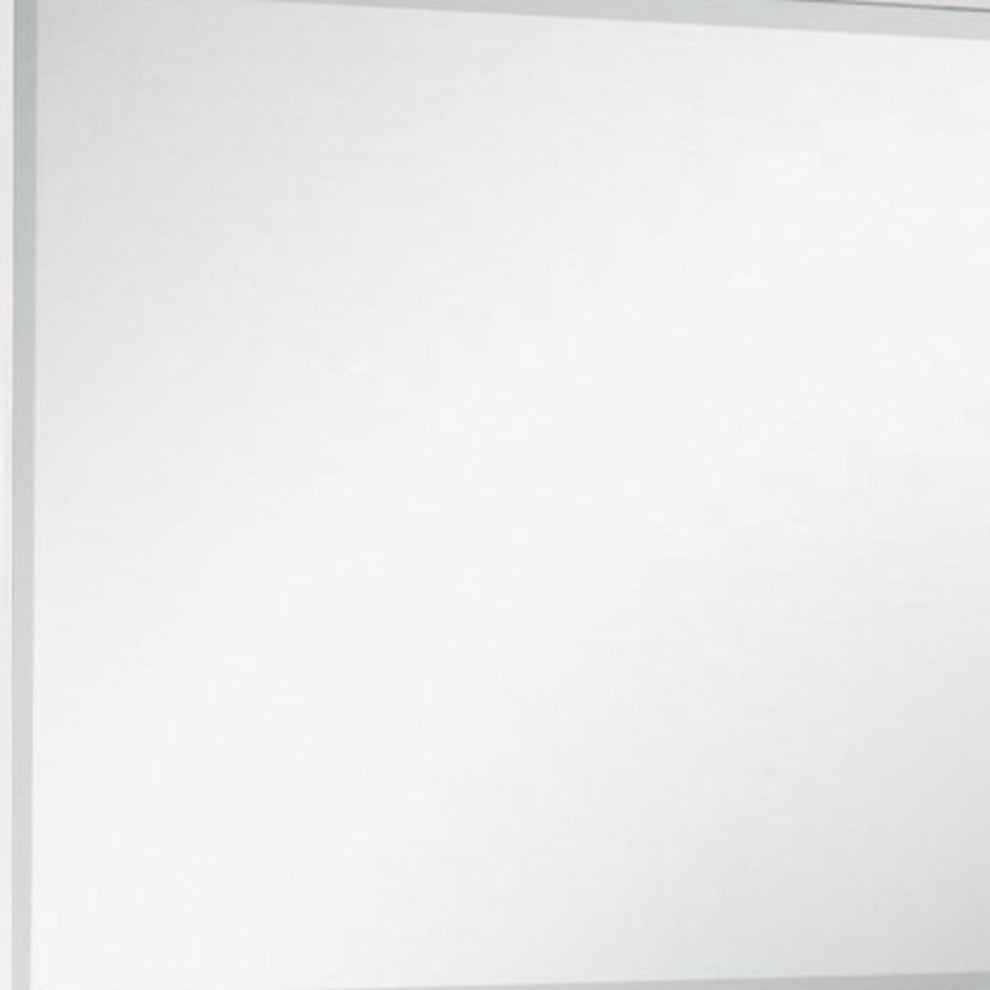 White Mirror with Rectangular Wood Trim By Homeroots | Mirrors | Modishstore - 6