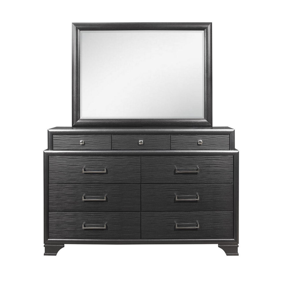 Grey Dresser With 9 Drawers By Homeroots | Dressers | Modishstore - 2