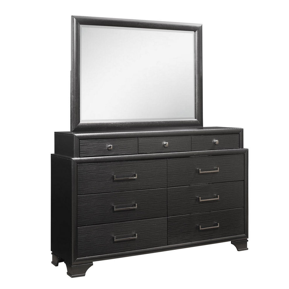 Grey Dresser With 9 Drawers By Homeroots | Dressers | Modishstore - 3