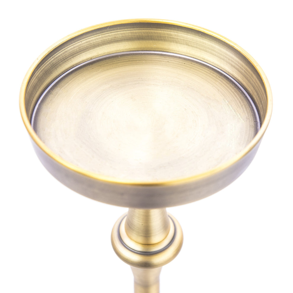Brushed Gold Finish Drink Size Accent Table By Homeroots | End Tables | Modishstore - 4