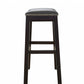 25" Espresso and Gray Saddle Style Counter Height Bar Stool By Homeroots | Bar Stools | Modishstore - 2