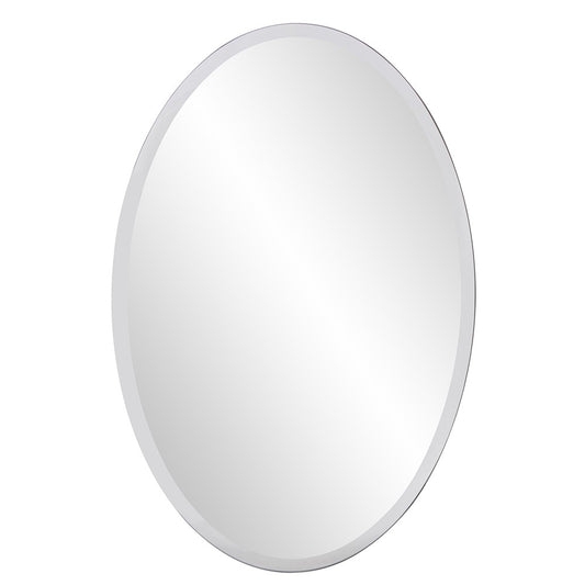 Oval Shaped Frameless Mirror By Homeroots | Mirrors | Modishstore