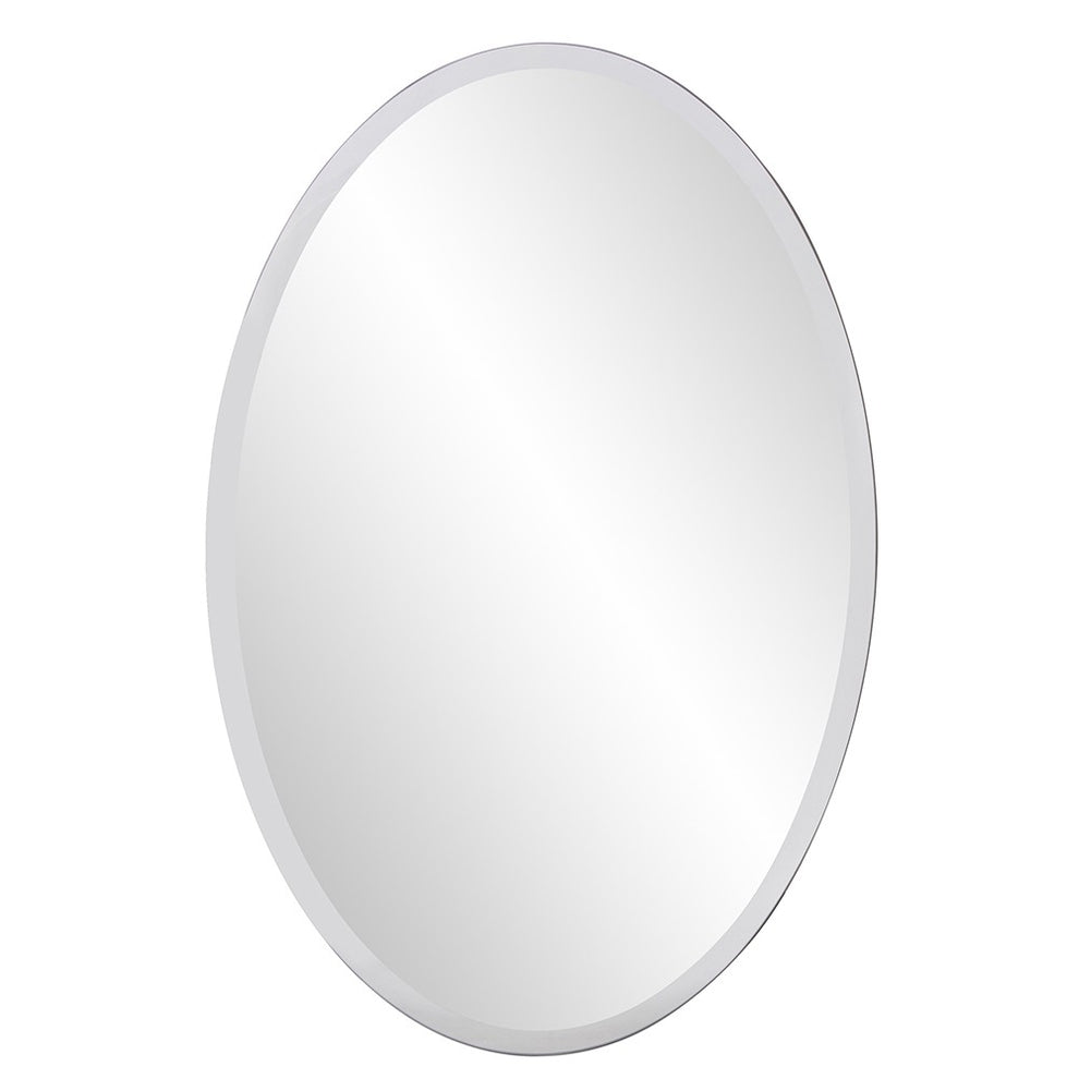 Oval Shaped Frameless Mirror By Homeroots | Mirrors | Modishstore - 2