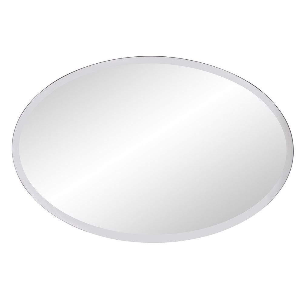 Oval Shaped Frameless Mirror By Homeroots | Mirrors | Modishstore - 4