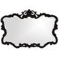 Scallop Mirror with Ornate Black Lacquer Frame By Homeroots | Mirrors | Modishstore - 2