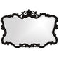 Scallop Mirror with Ornate Black Lacquer Frame By Homeroots | Mirrors | Modishstore - 3
