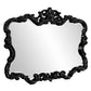 Scallop Mirror with Ornate Black Lacquer Frame By Homeroots | Mirrors | Modishstore - 5