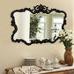 Scallop Mirror with Ornate Black Lacquer Frame By Homeroots | Mirrors | Modishstore