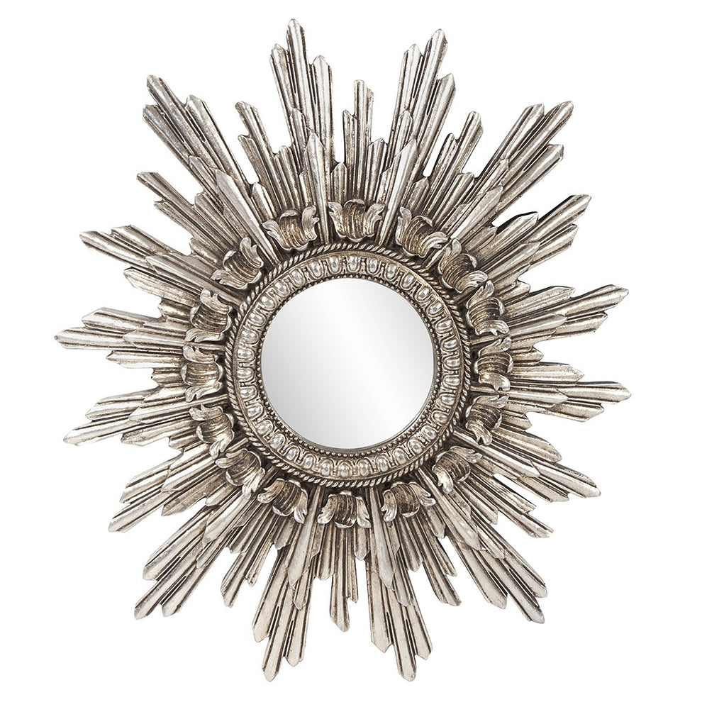 Oval Antiqued Silver Leaf Finish Mirror By Homeroots | Mirrors | Modishstore - 2