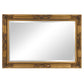Rectangular Antiqued Gold Wood Frame Mirror By Homeroots | Mirrors | Modishstore - 4