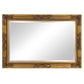 Rectangular Antiqued Gold Wood Frame Mirror By Homeroots | Mirrors | Modishstore - 4