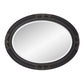 Oval Antiqued Black Wood Frame Mirror By Homeroots | Mirrors | Modishstore - 4