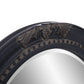 Oval Antiqued Black Wood Frame Mirror By Homeroots | Mirrors | Modishstore - 5