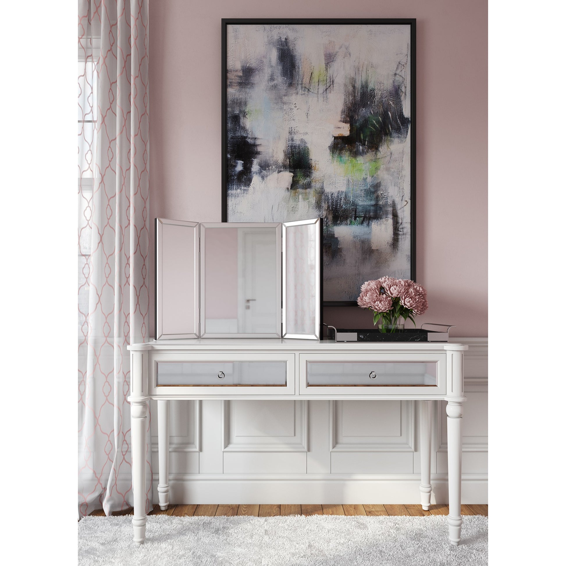 Three Part Hinged Vanity Tabletop Mirror By Homeroots | Mirrors | Modishstore
