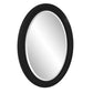 Oval Shaped Black Wood Frame Mirror By Homeroots | Mirrors | Modishstore - 4