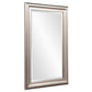 Rectangular Mirror with Leaf Wood Frame By Homeroots | Mirrors | Modishstore - 3