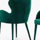 Modern Green Velvet With White Dining Or Side Chair By Homeroots | Dining Chairs | Modishstore - 4