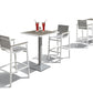 3 piece Modern White and Gray Outdoor Bar Set By Homeroots | Outdoor Dining Sets | Modishstore - 4