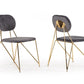 Set Of 2 Mid Century Mod Grey Velvet And Gold Dining Chairs By Homeroots | Dining Chairs | Modishstore - 3