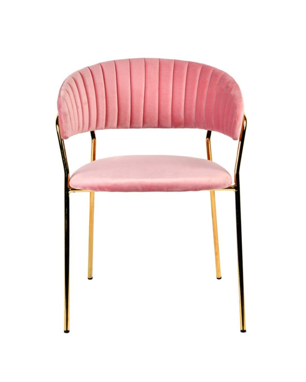 Set Of 2 Curved Chic Blue And Gold Velour Dining Chairs By Homeroots | Dining Chairs | Modishstore - 6
