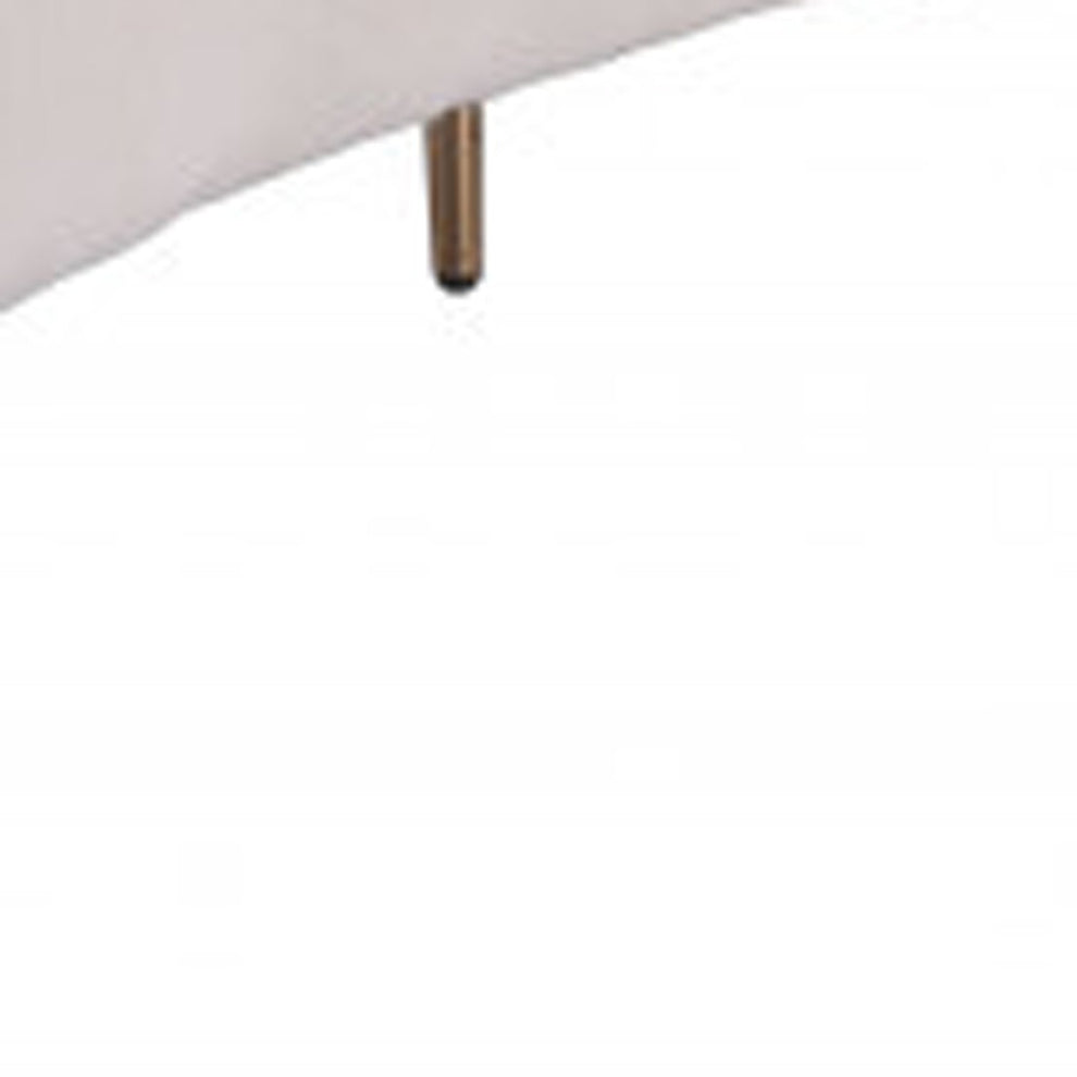 86" White Polyester Blend And Gold Sofa By Homeroots | Sofas | Modishstore - 6