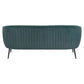 Glam Green Pleated Velvet with Black Sofa By Homeroots | Sofas | Modishstore - 4