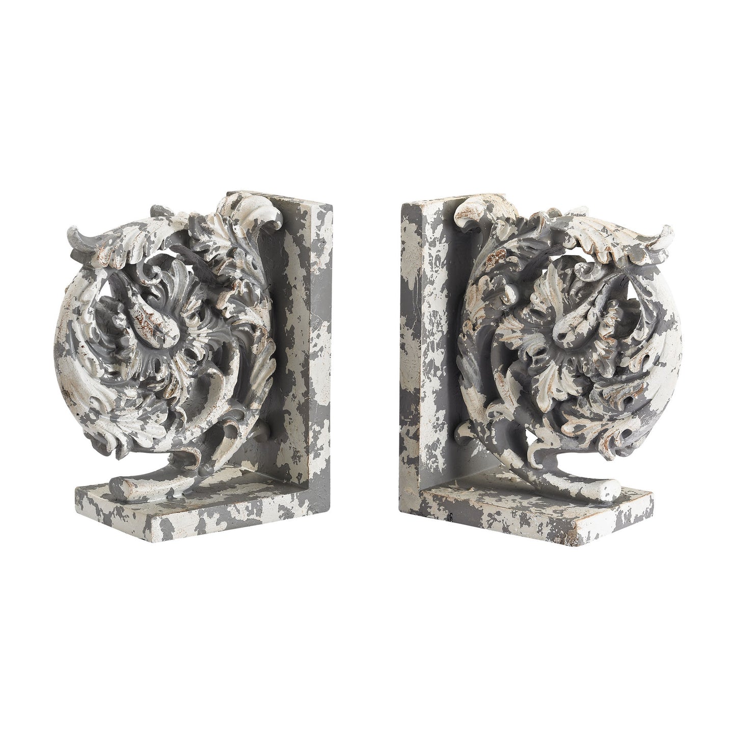 Sterling Industries Aged Plaster Scroll Bookends | Modishstore | Bookends
