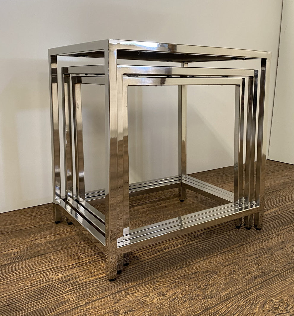 Set of 3 Modern Rustic Nesting Tables By Homeroots | Side Tables | Modishstore - 5