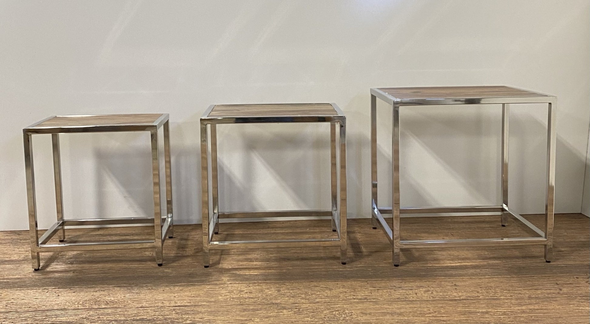 Set of 3 Modern Rustic Nesting Tables By Homeroots | Side Tables | Modishstore - 6