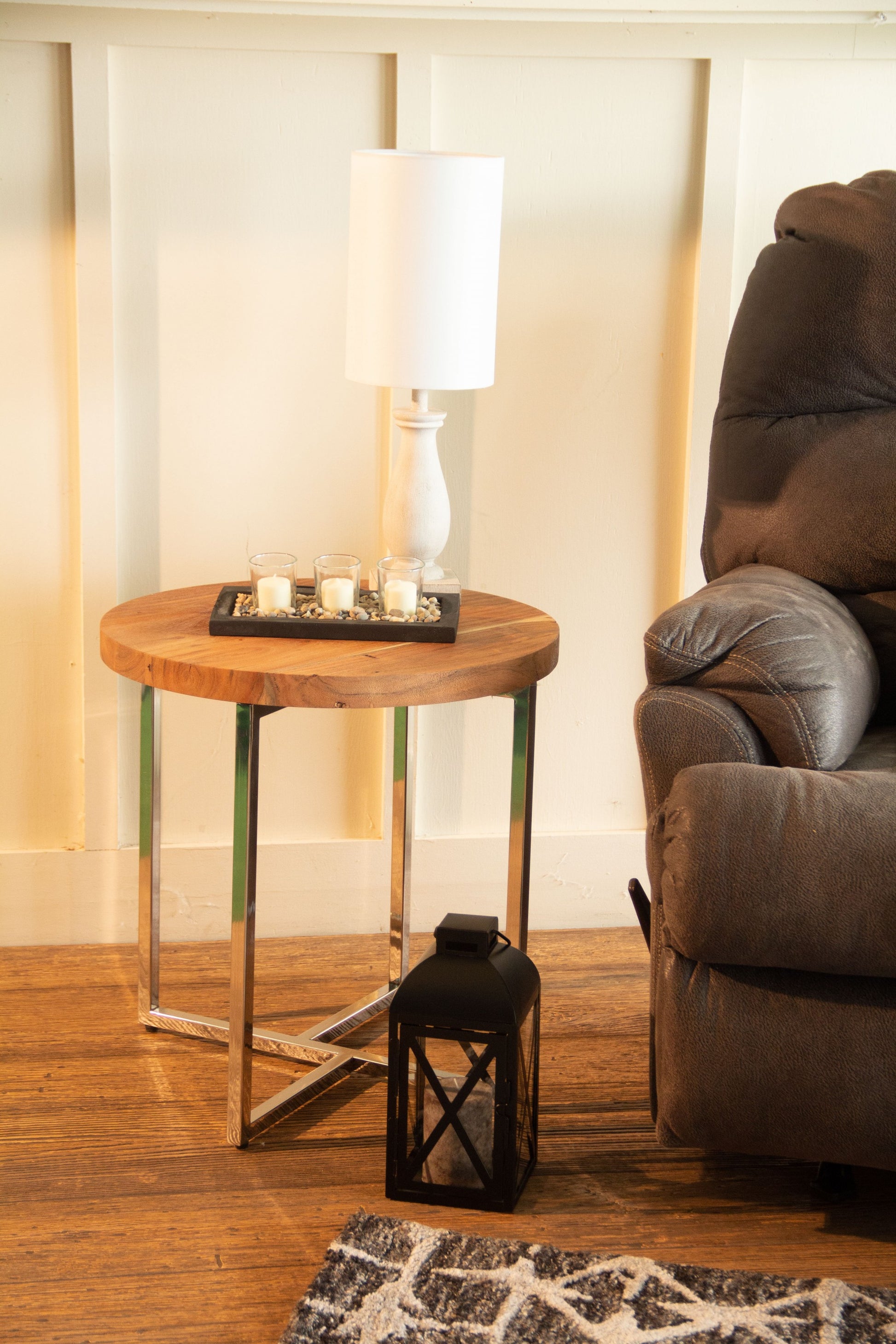 Modern Rustic Side or End Table By Homeroots | End Tables | Modishstore - 6